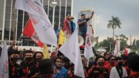 Pantauan Udara: Demo Lumpuhkan Jalur Protokol Jakarta